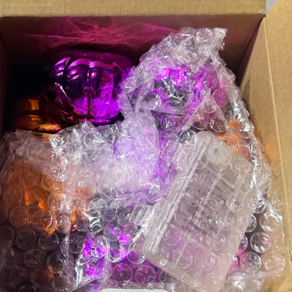 🎃*NWT* Purple & Orange 9ft Jack-O-Lantern String Lights - Picture 4 of 5